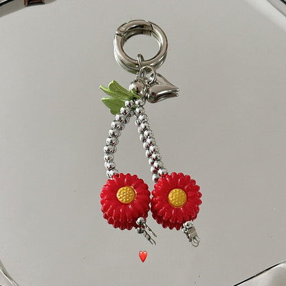 Cute Flower-shaped Bag Charm Keychain