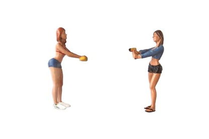 "Car Wash Girls" Set 2 Jessica and Jennifer 2 Piece Figure Set for 1/43 Scale Models by American Diorama