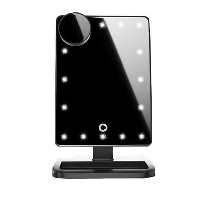 Touch Screen LED Makeup Mirror with Bluetooth Speaker and 10X Magnification