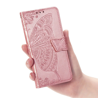 Flower Butterfly Embossed Leather Case