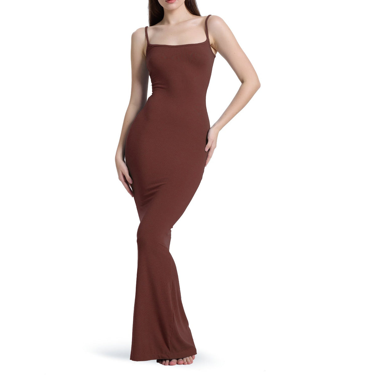 Sexy Casual Bodycon A-line Slip Dress Sleeveless Maxi Skirt