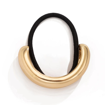Personalized retro double-layer arc elastic hairpin irregular temperament hair ring