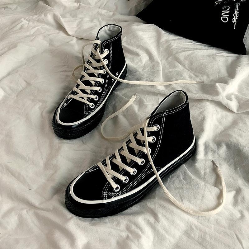 All black canvas shoes