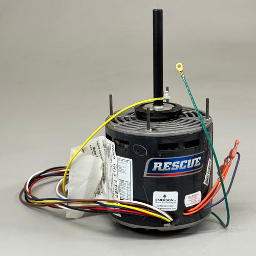 RESCUE EMERSON Motor DD 48frame 1/2-1/6HP For HVAC 1/2"x5" Blue 5460