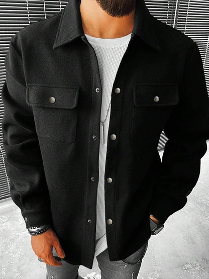 Men's Lapel Loose-fitting Coat Corduroy Jacket