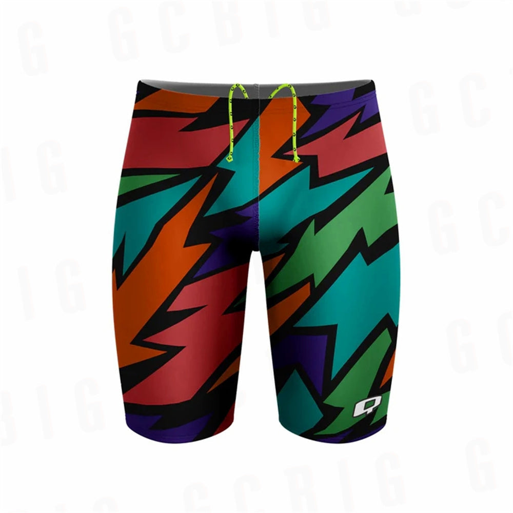 Men's Flat-crease Swim Trunks, Quick-drying Beach Shorts