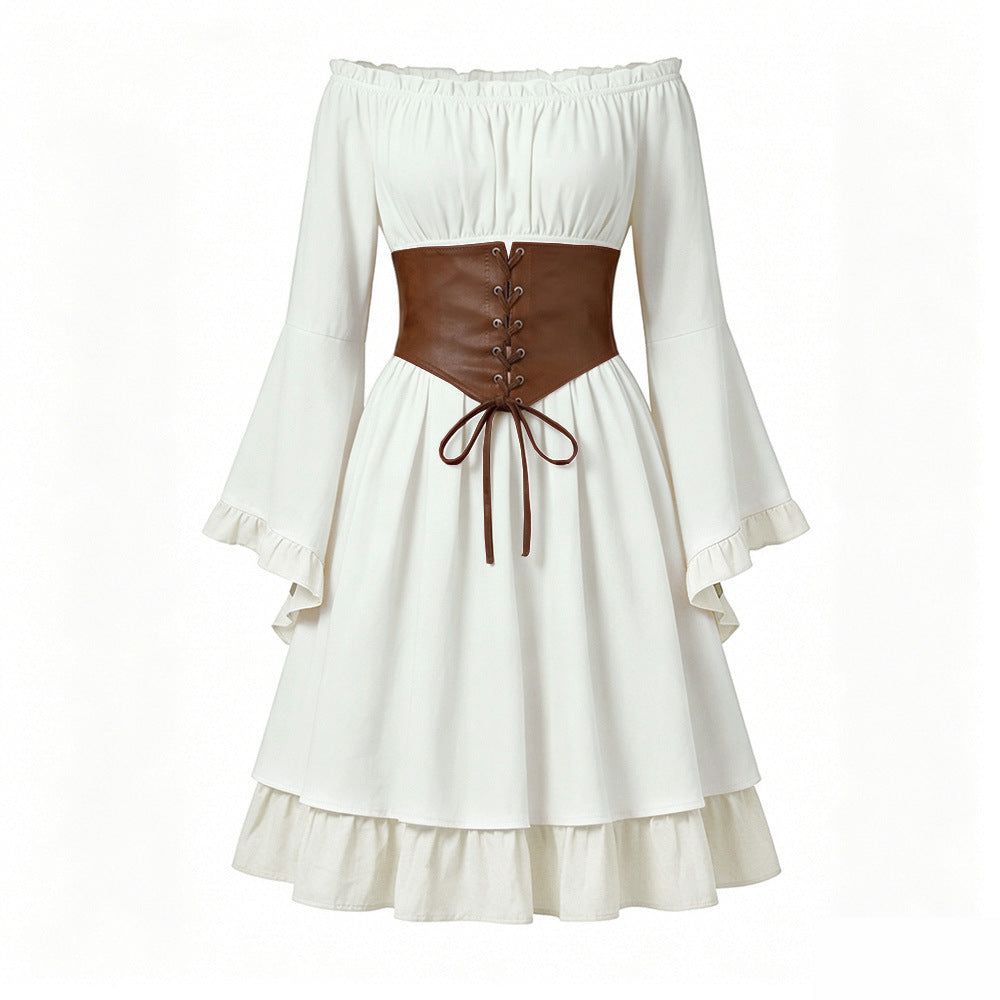 Halloween Costume Binding Corset Medieval Dress