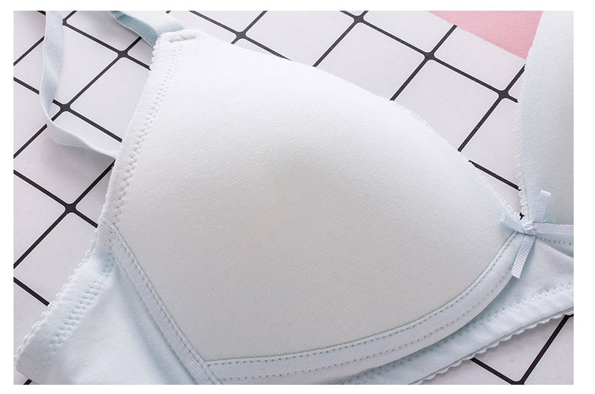 Students Without Steel Ring Pure Cotton Thin Push Up Bras