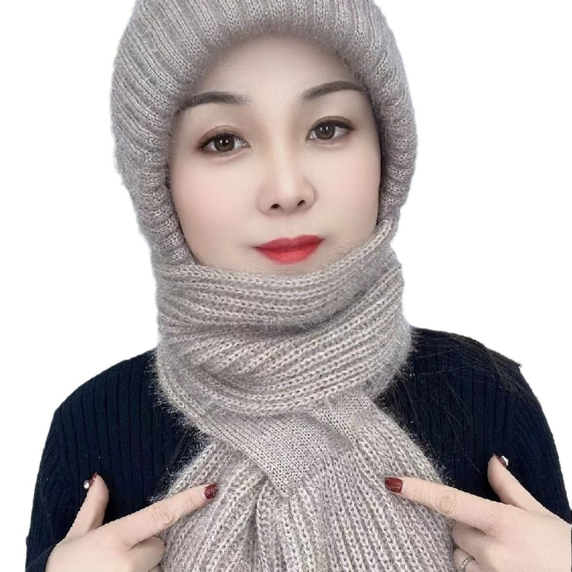 Hand-knitted Stylish And Versatile Outdoor Cold And Wind-proof Hat