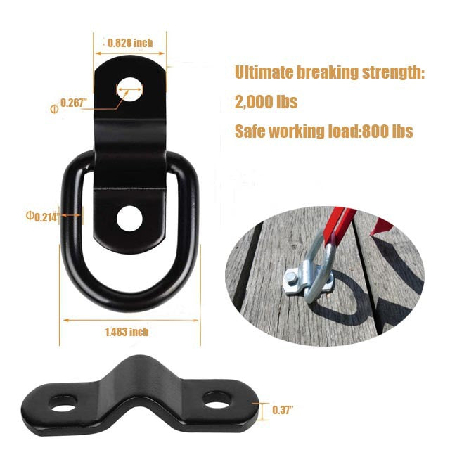 Modified Accessories Galvanized Pull Ring Floor Hook For Trucks