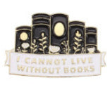 Geometric Cartoon Book Brooch