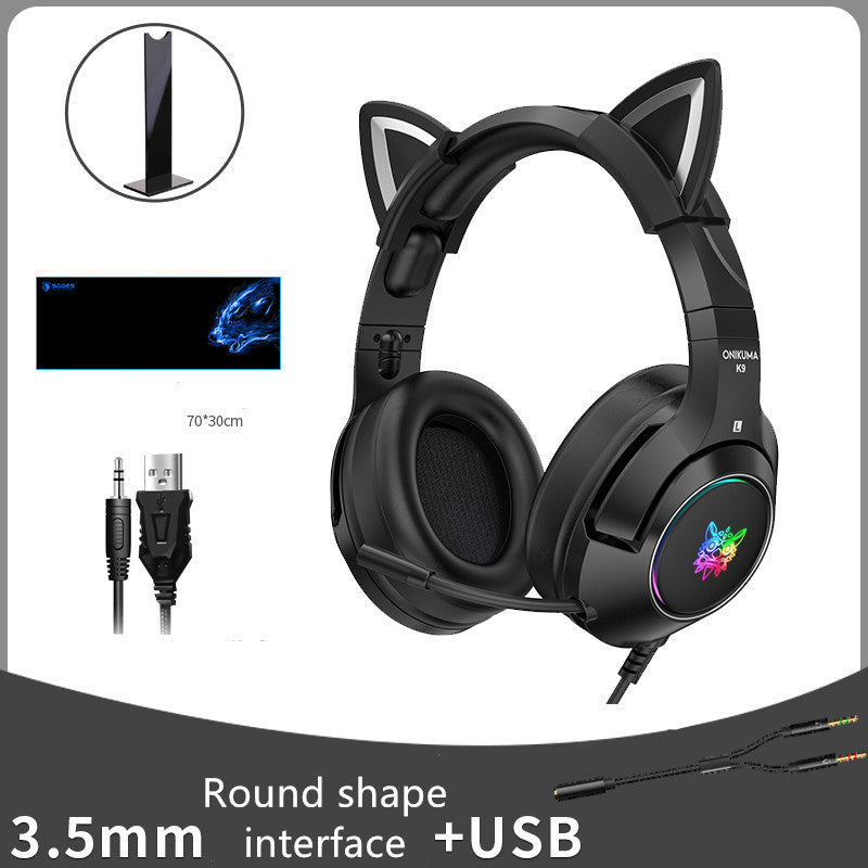 Head Mounted Wired Gaming Headset for Girls
