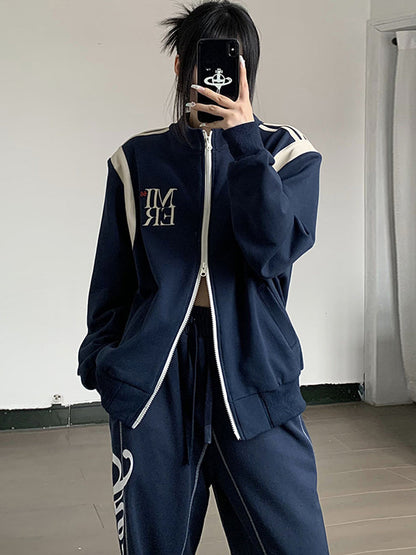 Women's American Preppy Style Sportswear Fashion Casual Set