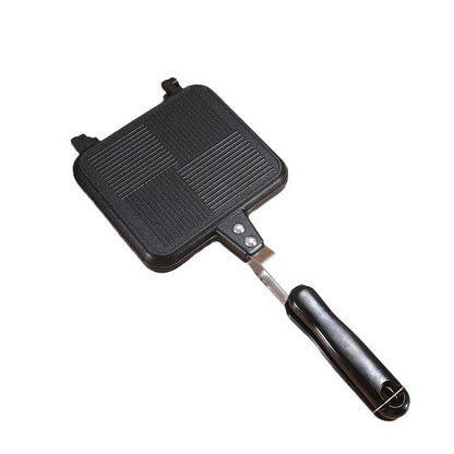 Aluminum Sanming Pan Round Double-sided Pattern Waffle Mold Home Breakfast Pancake Tool