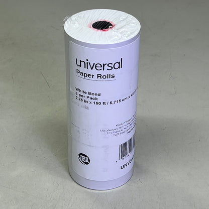 UNIVERSAL (32 PACK) Adding Machine/Calculator Paper Rolls 2.25"x150' White 35720