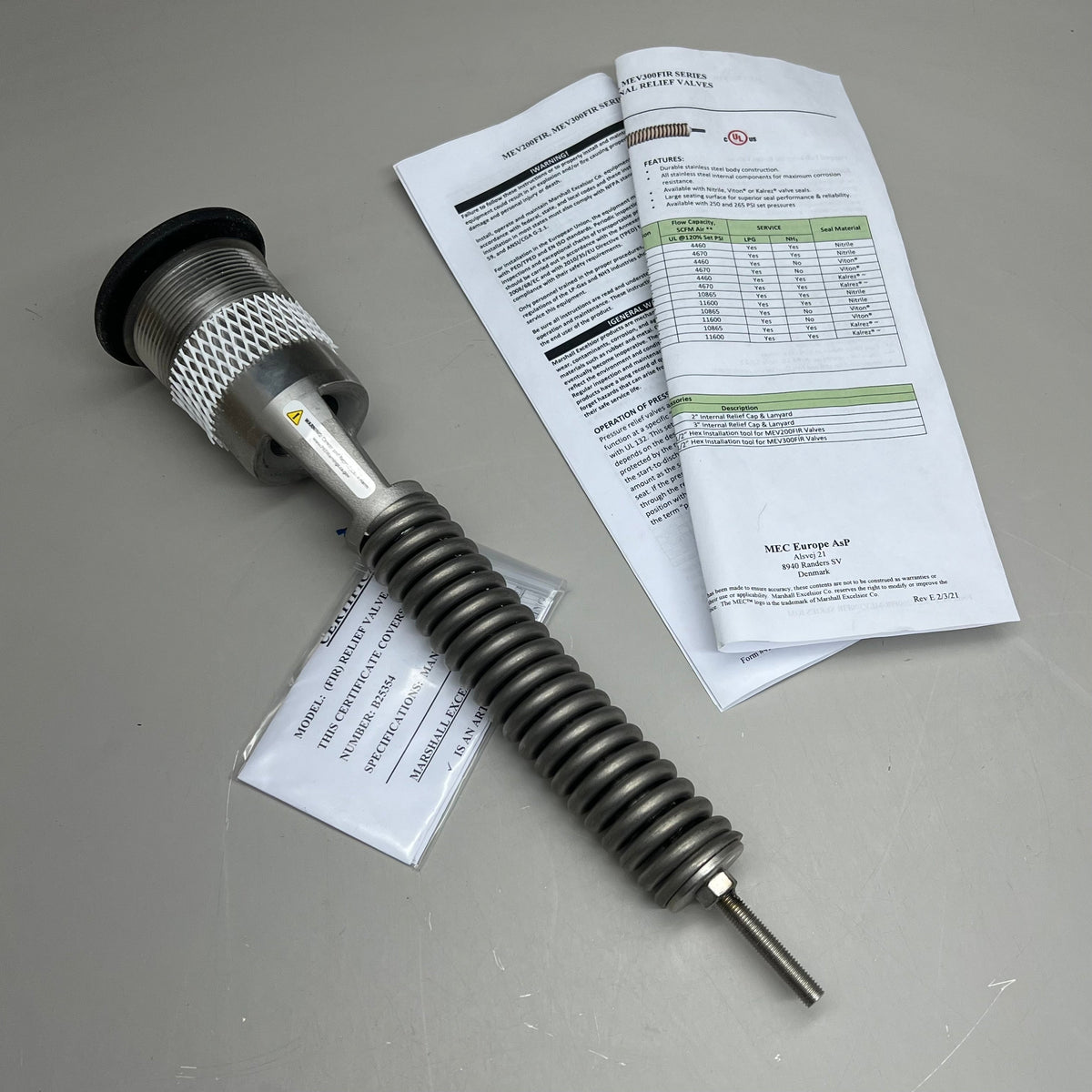 MEC (Marshal Excelsior) Valve-International Relief 2 Mpt 250 Psi Nit MEV200FIR/250