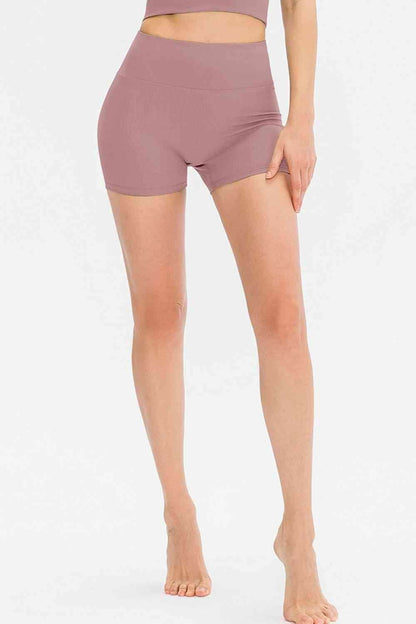 Slim Fit Wide Waistband Sports Shorts for Active Lifestyle