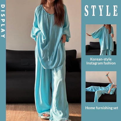 Three-quarter-sleeve Pants Set Suitable For Both Outdoor Wear And Lounging At Home