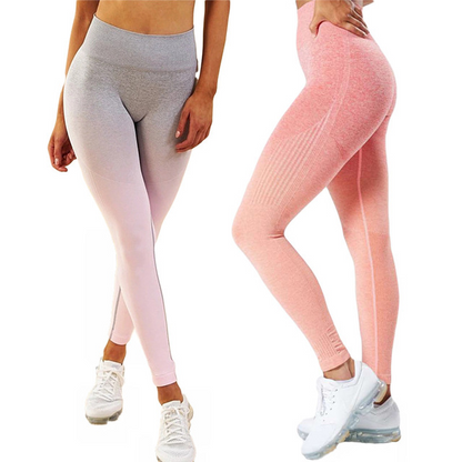 Kaya Seamless Ombre Legging - Orange Red