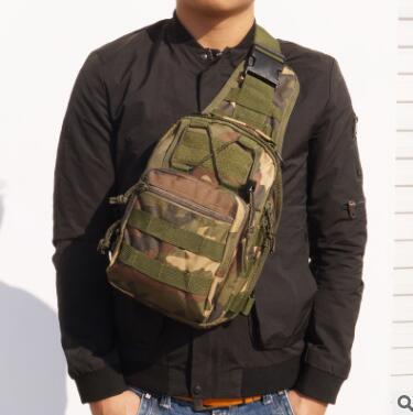 Tactical Canvas Camo Chest Bag – Outdoor Sports & Riding Pack