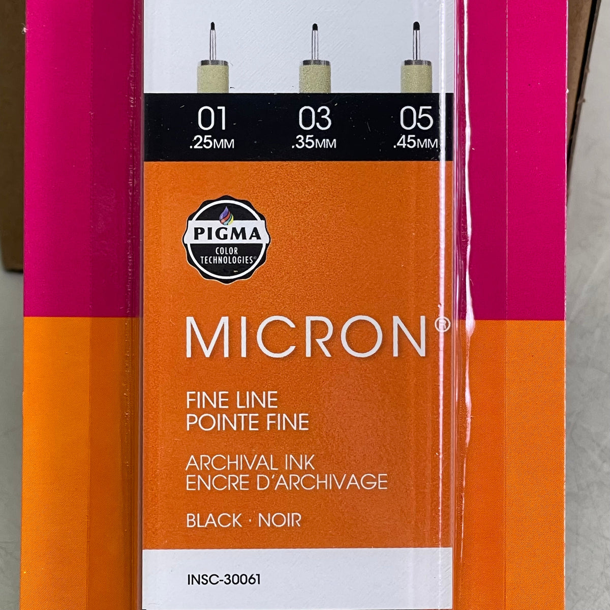 SAKURA (18-PACK) Pigma Micron Pens 0.25mm, 0.35mm, 0.45mm Black 50066