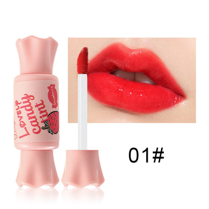 Dragonranee Mirror Pink Candy Lip Glaze Female Student Models Cute Waterproof Lipstick Dyed Lip Liquid