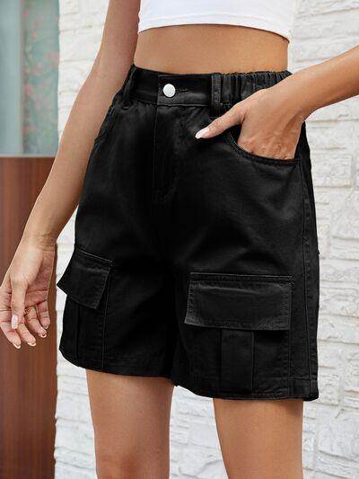 Stylish Pocketed High Waist Denim Shorts for Women