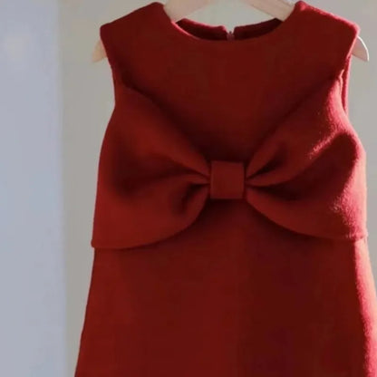 New Year Clothes Red Woolen Suit Children Baby