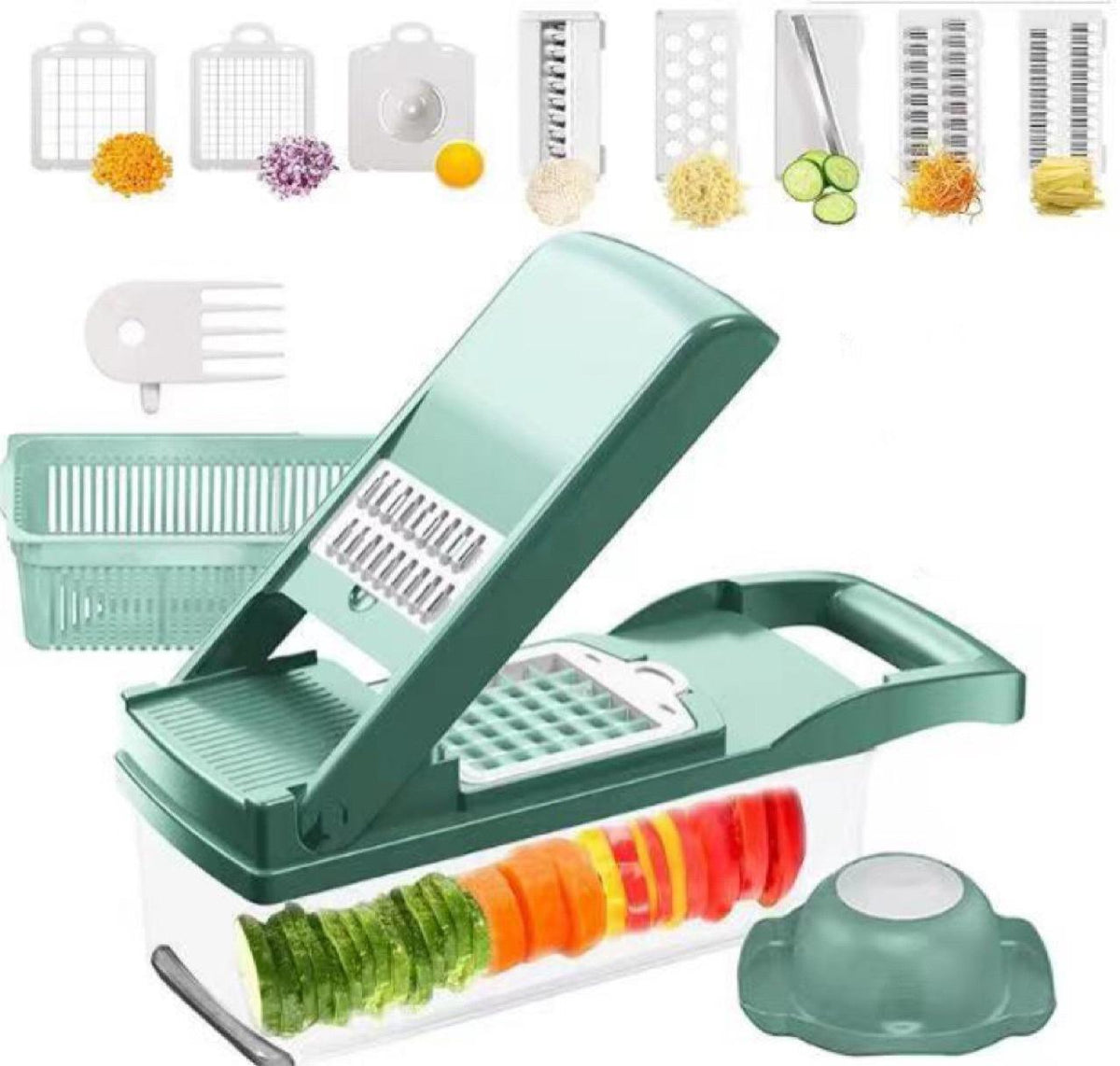 12-in-1 Manual Vegetable Chopper and Slicer