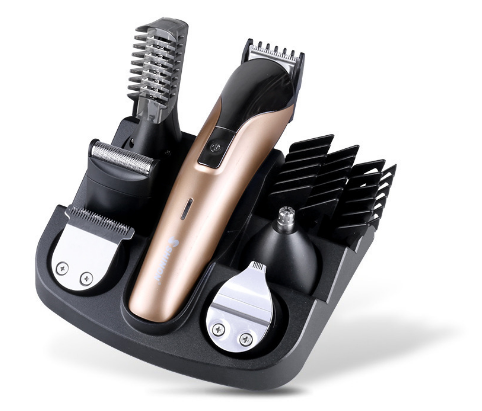 Kemei 6 in 1 Rechargeable Hair Trimmer Titanium Hair Clipper Electric Shaver Beard Trimmer Men Styling Tools Shaving Machine 600