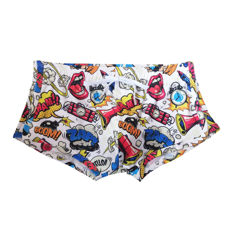 Boys' Nylon Bikini Boxer Swimming Trunks