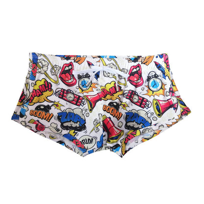 Boys' Nylon Bikini Boxer Swimming Trunks