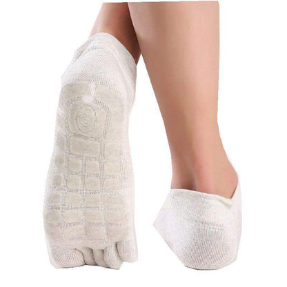 Men Cotton Yoga Socks Five Finger  Non Slip
