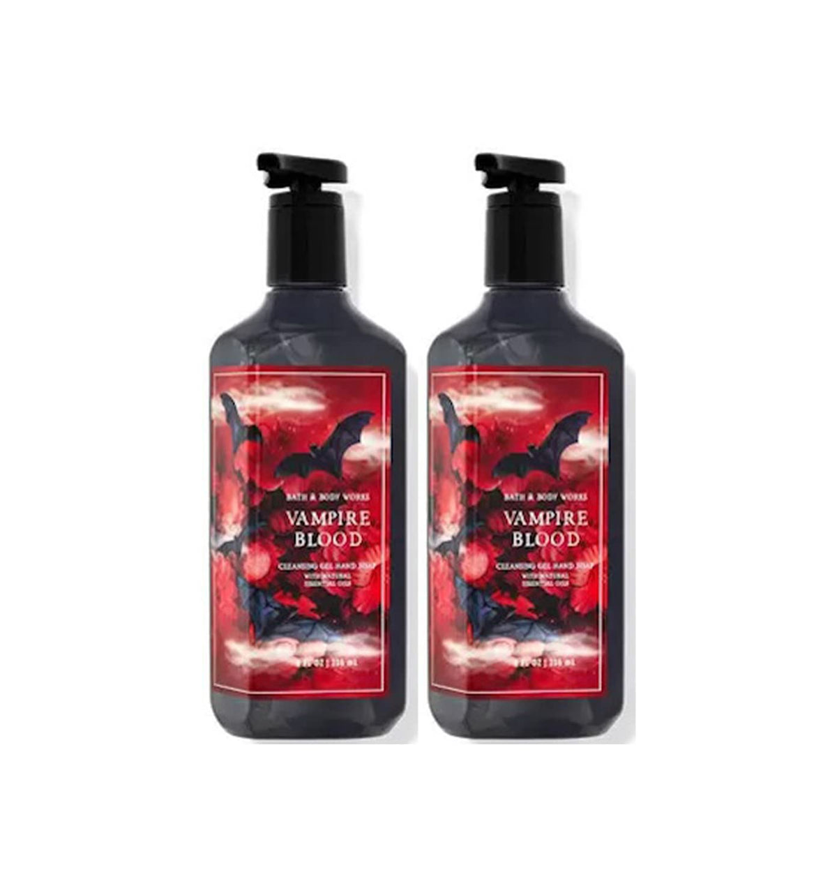 Bath & Body Works Vampire Blood Cleansing Gel Hand Soap 2 Pack 8 oz. (Vampire Blood)