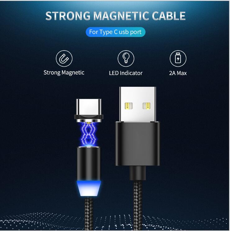 YBD 1m Magnetic LED Charging Cable for Apple
