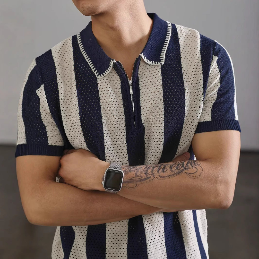 Lapel-collar Business Paul Men's Summer T-shirt For Men