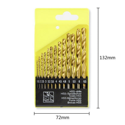 Titanium-plated Punching Tool Twist Drill Set Boxed