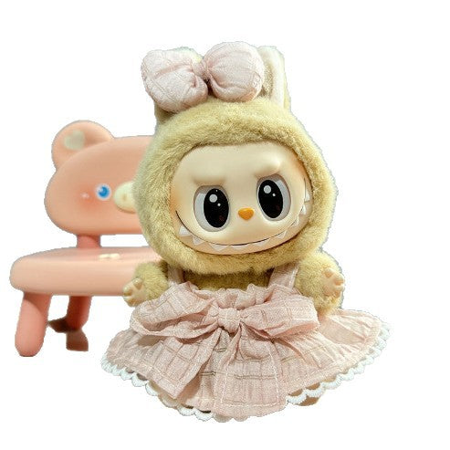 Clothing] Labubu Clothes with PVC Face Pendant, Labubu Sitting Party Series Doll Clothing