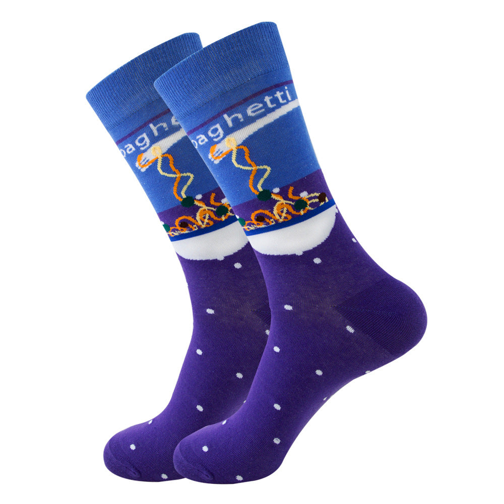 Geometric Fruit Women Socks Street Trend