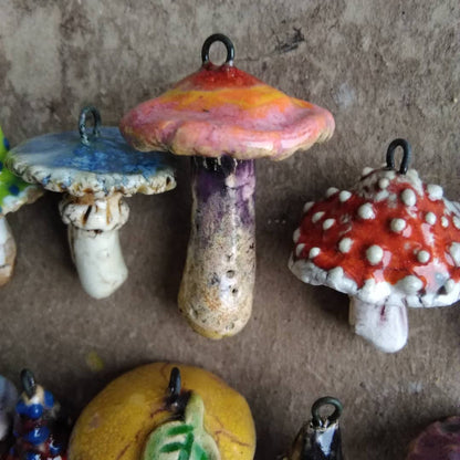 Fashionable Colorful Mushroom Pendant Accessory