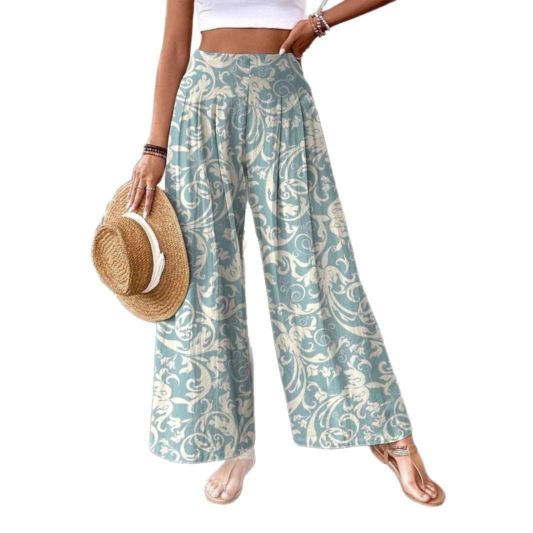 Womens Plus-Size Casual Wide-Leg Athletic Pants