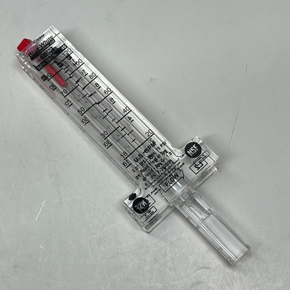 BLUE-WHITE Acrylic Flow Meter Stainless Steel Float Material 2.00" F302200P