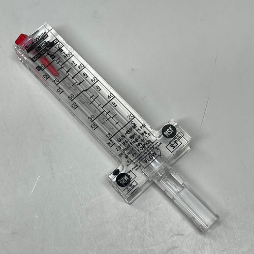 BLUE-WHITE Acrylic Flow Meter Stainless Steel Float Material 2.00" F302200P