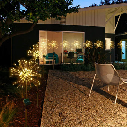 Solar Fireworks LED String Lights Decor