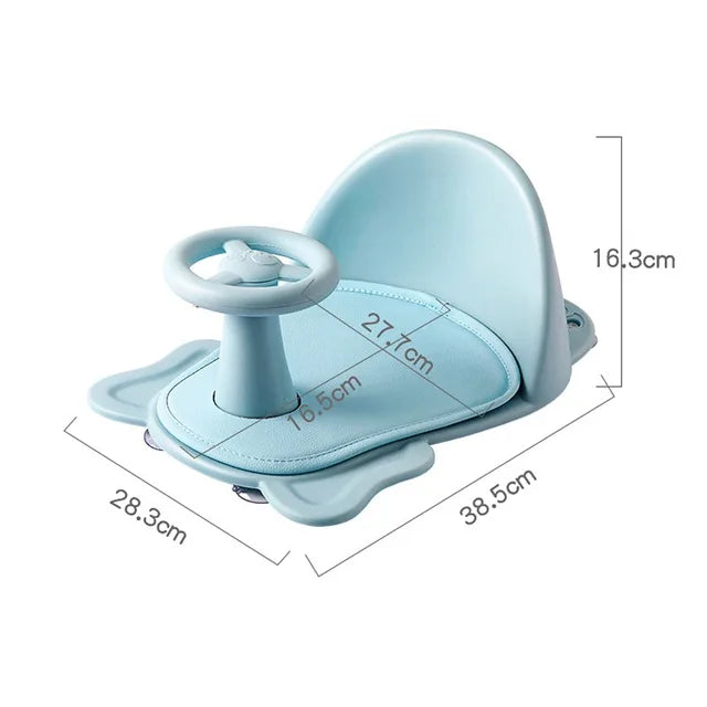 Baby shower basin with shower seat foldable bathtub bathtub dedicated shower bench with backrest and anti slip bath pad