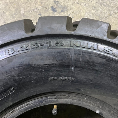 MAXAM Industrial & Forklift Tire Dot 0523 Sz 8.25-15 N.H.S Black MS801