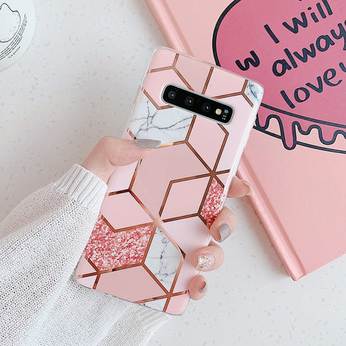 Mosaic marble mobile phone case