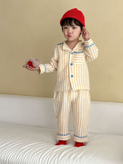 Children's Gauze Long-Sleeve Pajama Set