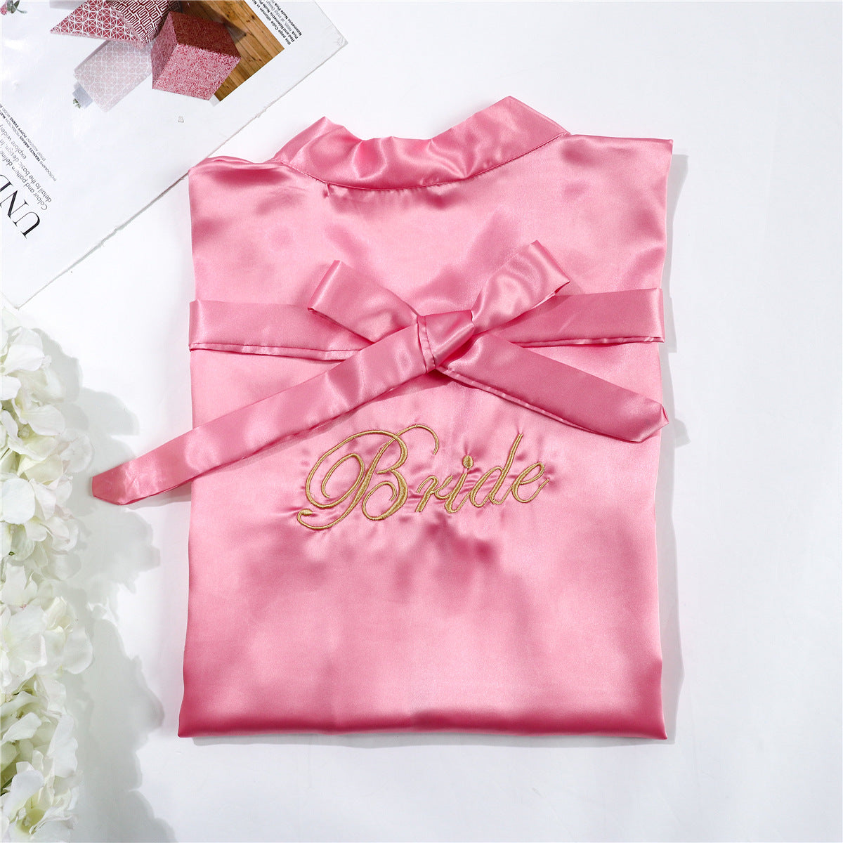 Bridal Pajamas Simulation Silk Nightgown