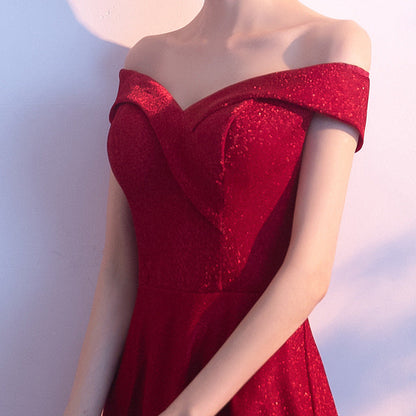 Wedding engagement red evening dress
